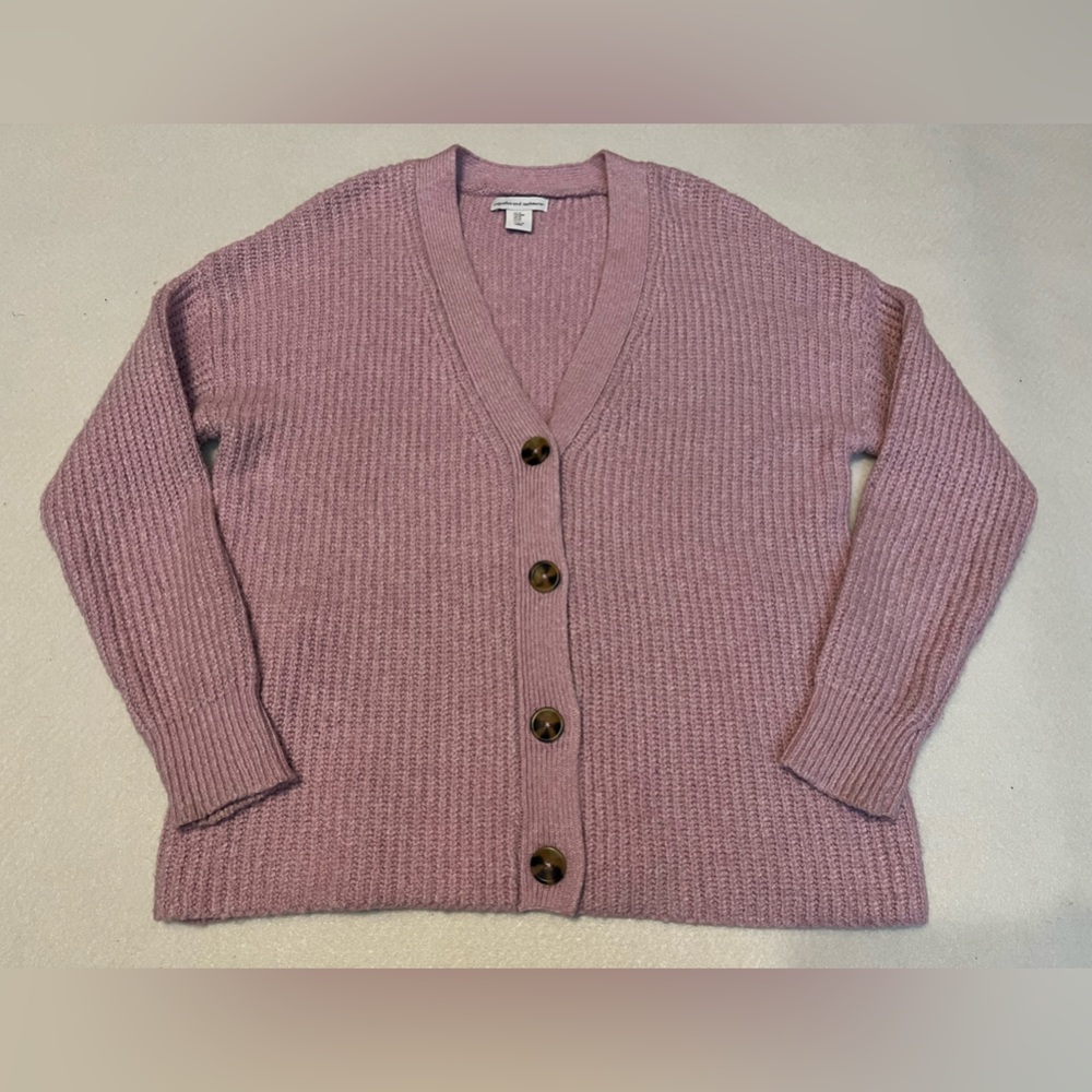 Cupcakes and Cashmere Cardigan Sweater Button Front  Size M‎ Pinkish/purple